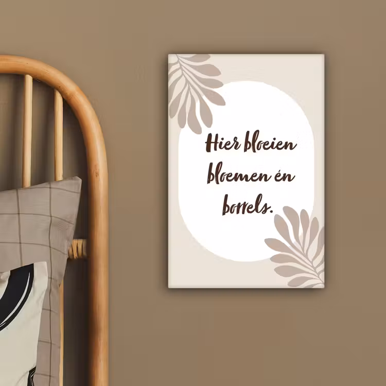 Bloemen - Quote - Zomer - Beige canvas 2cm klein -sfeer6