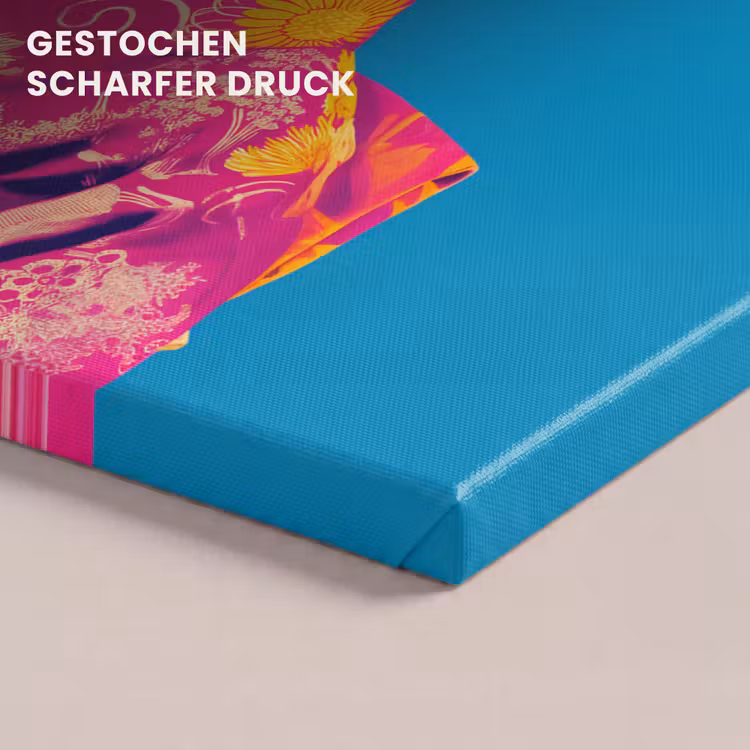 Bloemenkrans - Hagedis - Kimono - Paars canvas 2cm klein -uniquesellingpoint_afwerking-onlywow_DE