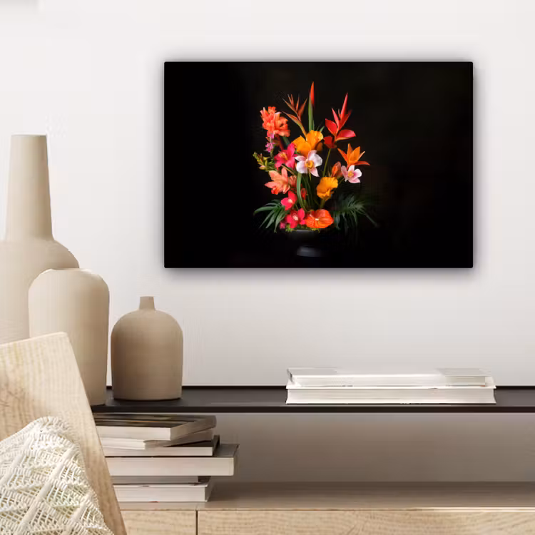 Boeket - Bloemen - Exotisch canvas 2cm klein -closeup_print_DE
