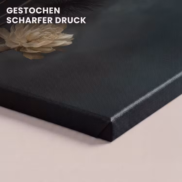 Boeket - Bloemen - Licht - Zwart canvas 2cm klein -uniquesellingpoint_afwerking-onlywow_DE