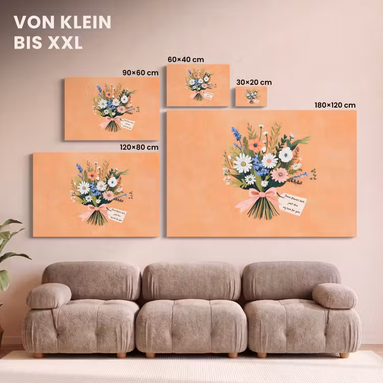 Boeket - Strikje - Quote canvas 2cm klein -Xsfeer8_DE