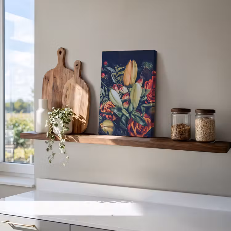Boeket - Stilleven - Bloemen - Planten - Rood canvas 2cm klein -uniquesellingpoint_afwerking-onlywow_DE