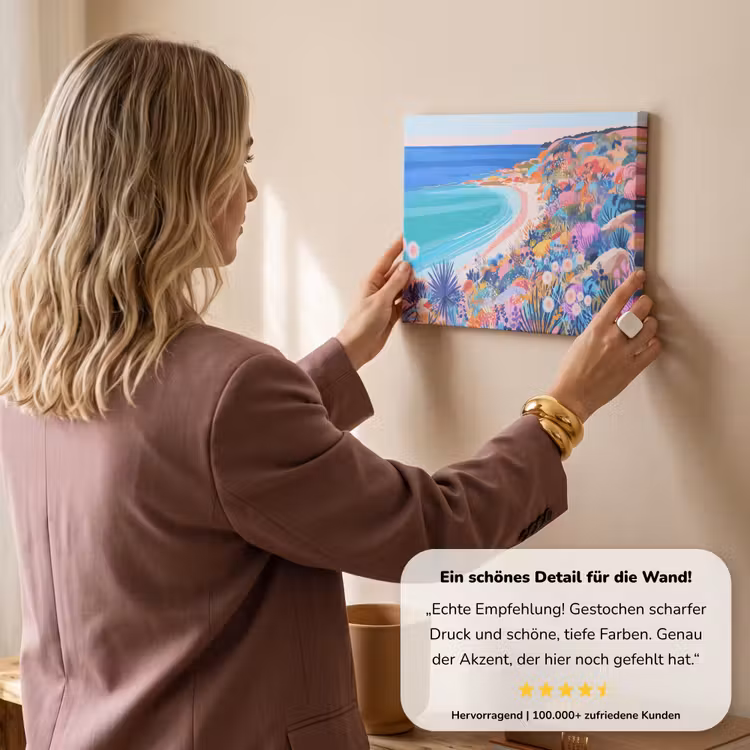 Bloemenweide - Zee - Zomers canvas 2cm klein -sfeer3