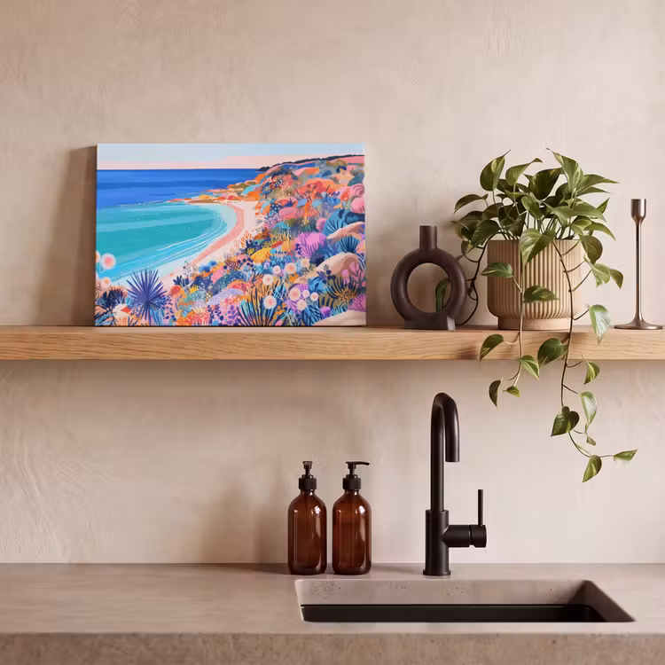 Bloemenweide - Zee - Zomers canvas 2cm klein -closeup_print_DE