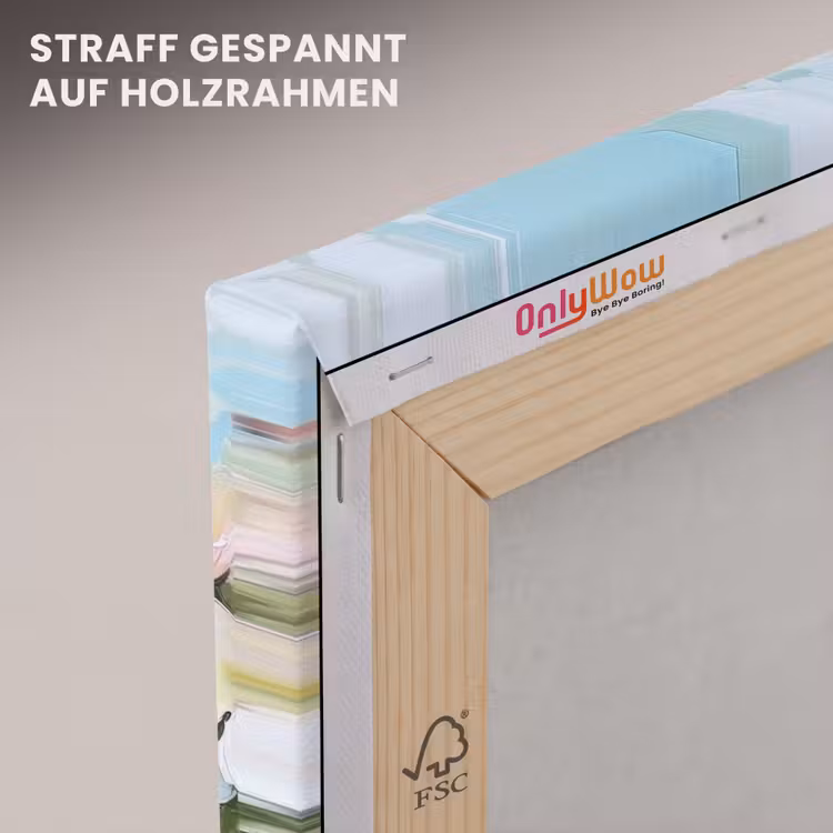 Bloesem - Bladeren - Lichtblauw canvas 2cm klein -uniquesellingpoint_afwerking-onlywow_DE