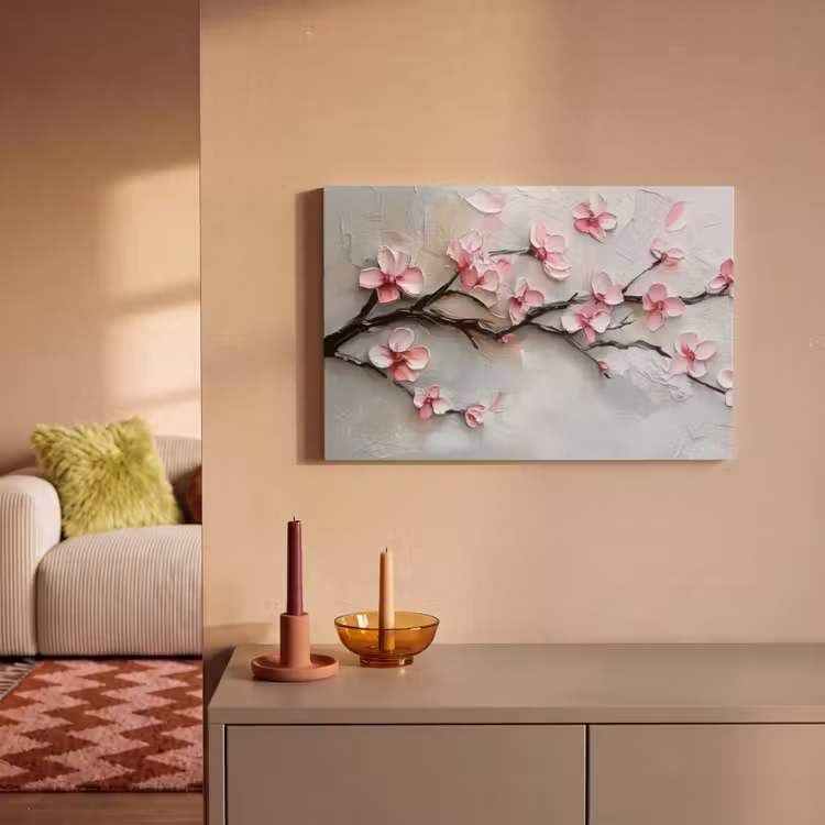 Bloesem - Kunstzinnig - Roze - Sakura canvas 2cm klein -sfeer1