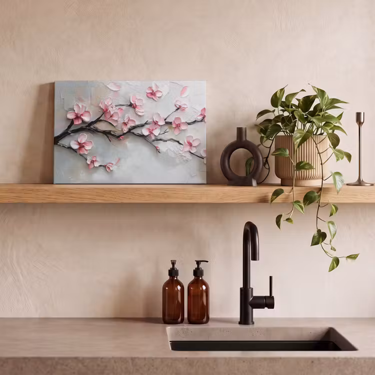 Bloesem - Kunstzinnig - Roze - Sakura canvas 2cm klein -sfeer6