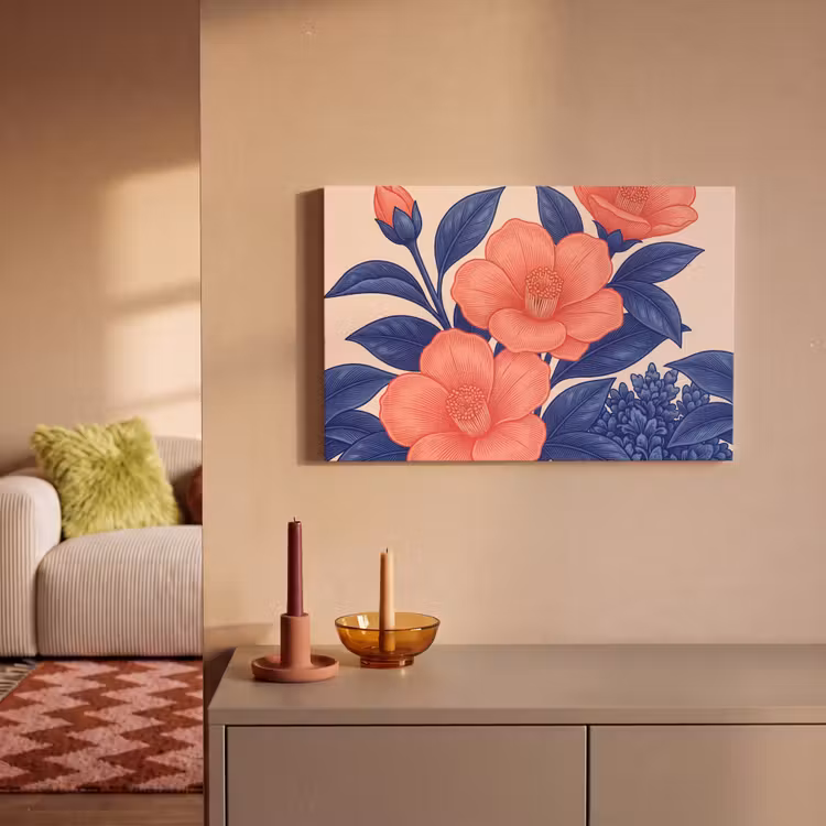 Leinwandbild - Blüten – Blätter – Botanik - Bloemen - Bladeren - Botanisch canvas 2cm klein