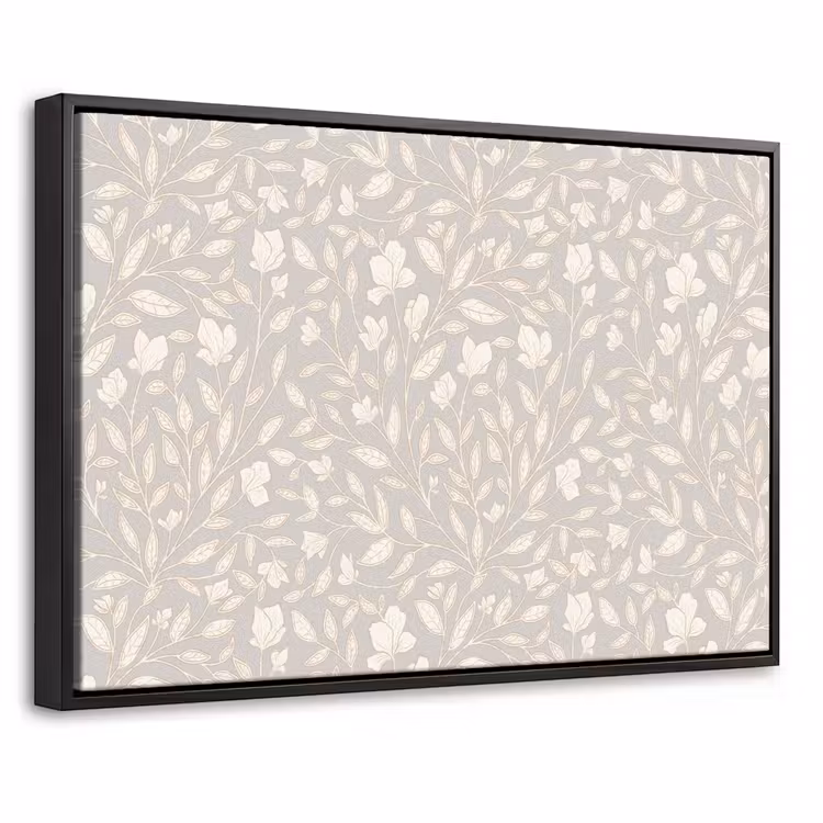 Bloemen - Steel - Blaadjes Canvas met baklijst klein 1125 -threedimensional_3d_global