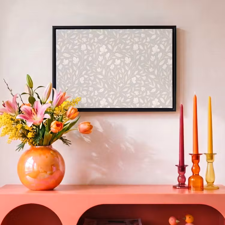 Bloemen - Steel - Blaadjes Canvas met baklijst klein 1125 -atmosphere_sfeer2_global