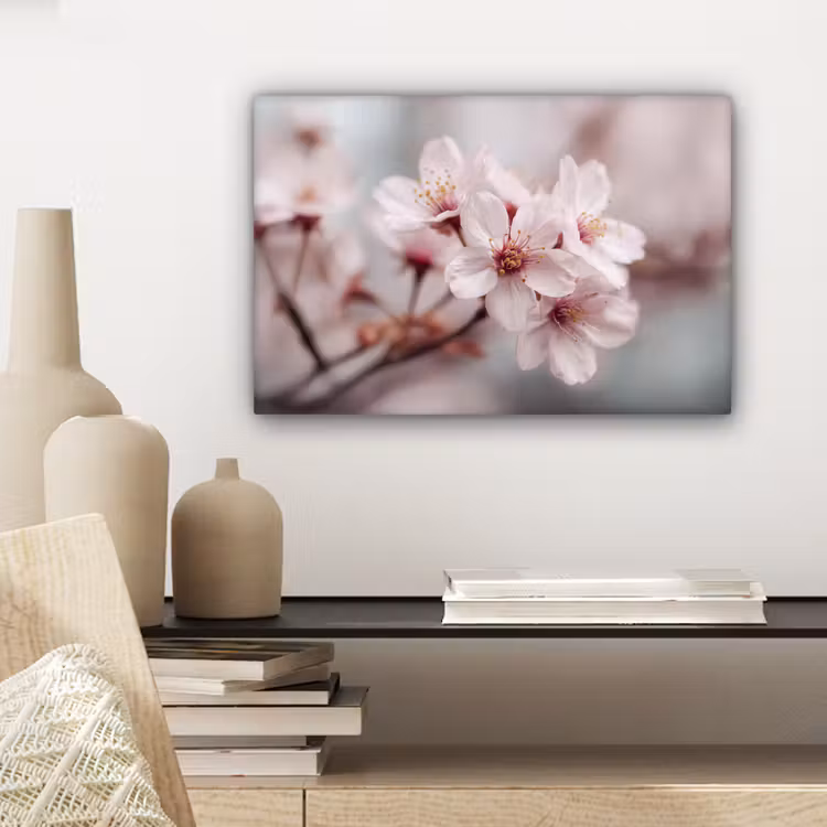 Bloesems - Meeldraden - Geel - Wazig canvas 2cm klein -closeup_print_DE