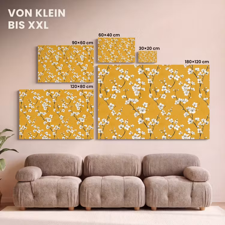 Bloesemtak - Aquarel - Geel canvas 2cm klein 34 -Xsfeer8_DE