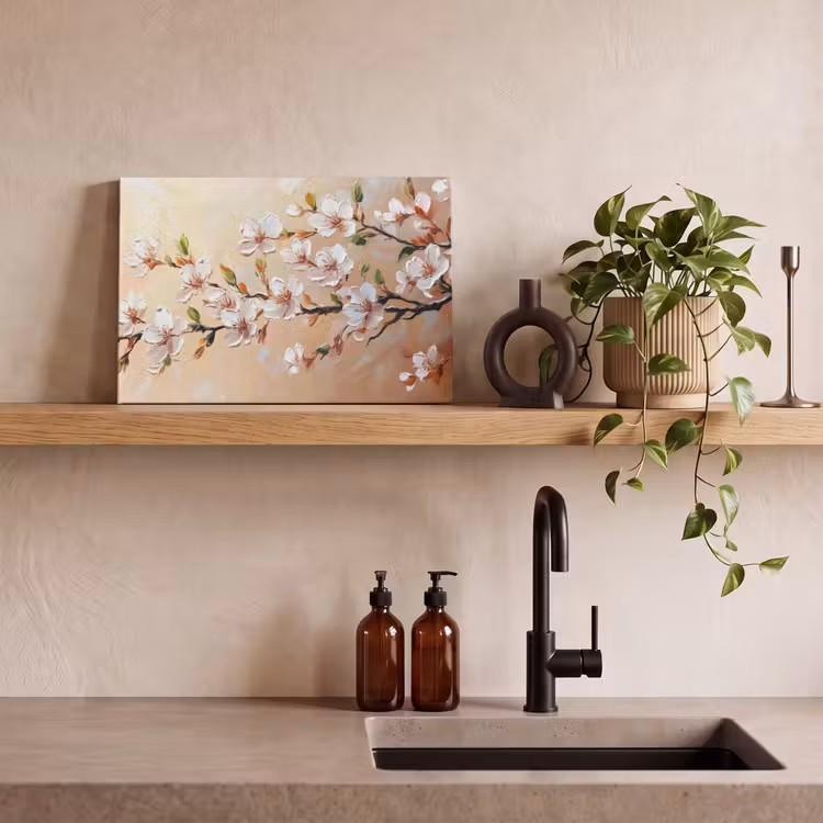 Bloesemtakken - Schilderachtig - Roze canvas 2cm klein -sfeer6