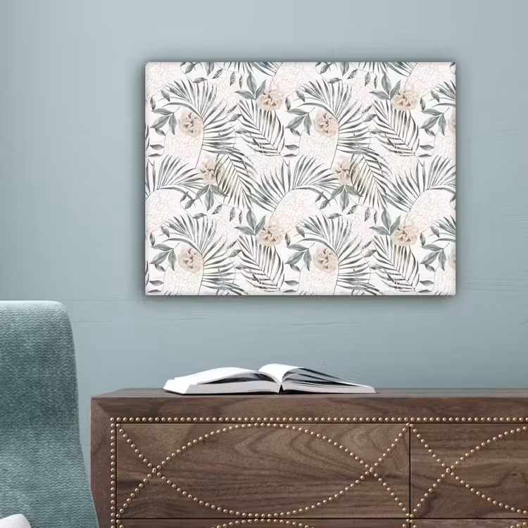 Boho - Jungle - Bloemen - Bladeren canvas 2cm klein -sfeer4