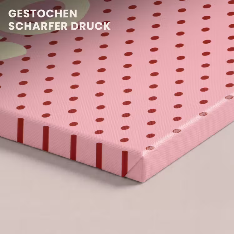 Bonjour - Stippen - Roze- Geel canvas 2cm klein -closeup_print_DE