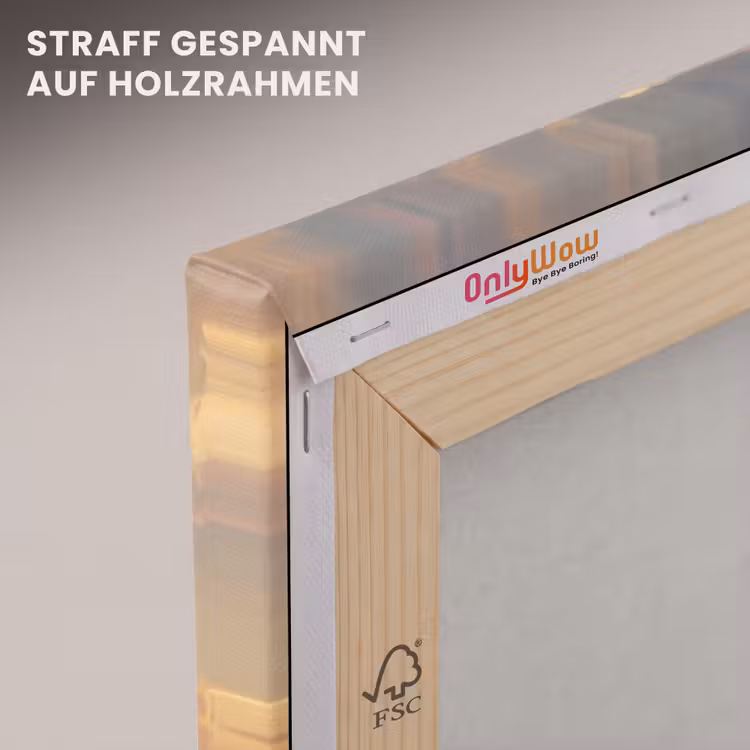 Boot - Zonsondergang - Zee - Natuur - Goud canvas 2cm klein -uniquesellingpoint_afwerking-onlywow_DE