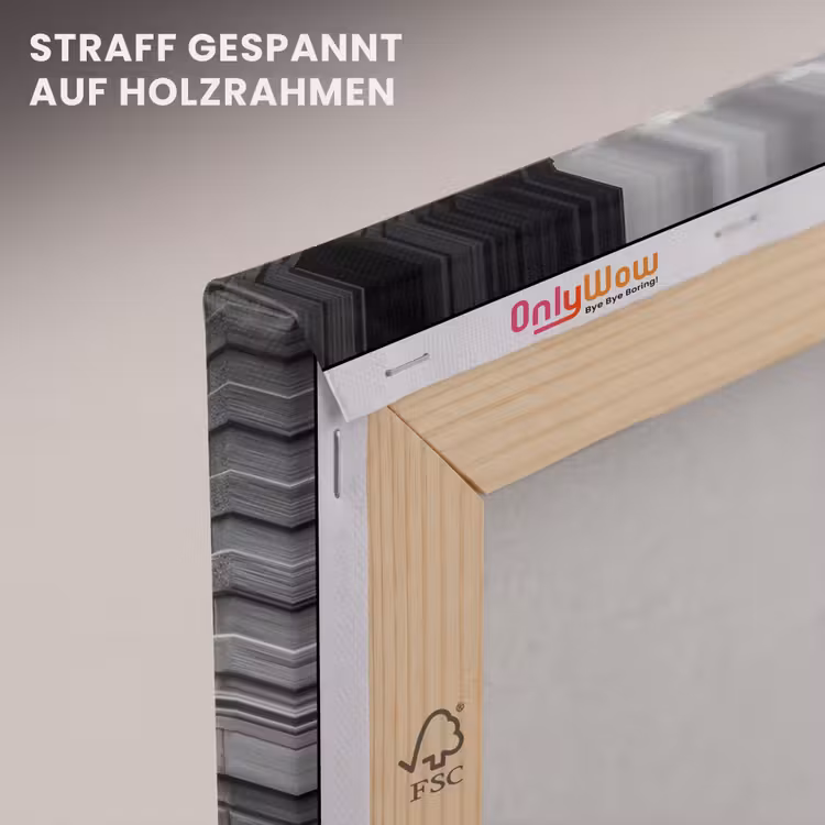 Boot - Waterweg - Stad - Zwart-wit - Architectuur canvas 2cm klein -uniquesellingpoint_afwerking-onlywow_DE