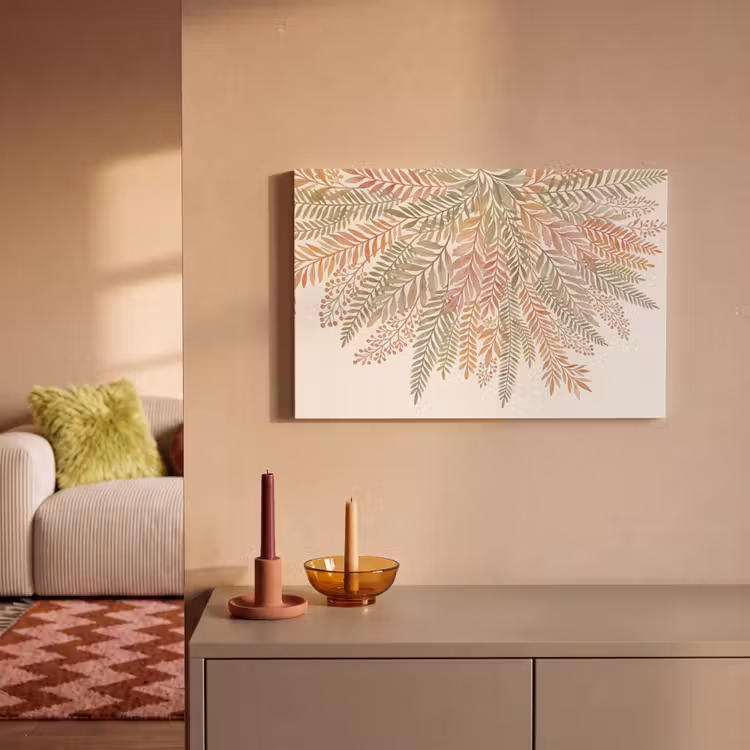 Botanisch - Aquarel - Kleurrijk canvas 2cm klein -sfeer1