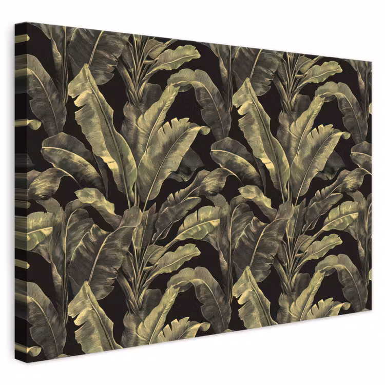 Botanisch - Bladeren - Groen canvas 2cm klein 34 -3d