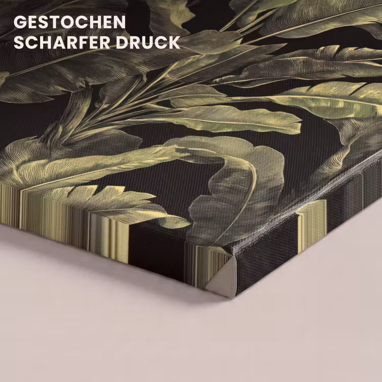Botanisch - Bladeren - Groen canvas 2cm klein 34 -closeup_print_DE