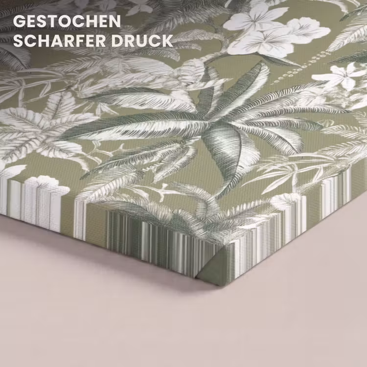 Botanisch - Bloemen - Groen canvas 2cm klein 34 -closeup_print_DE