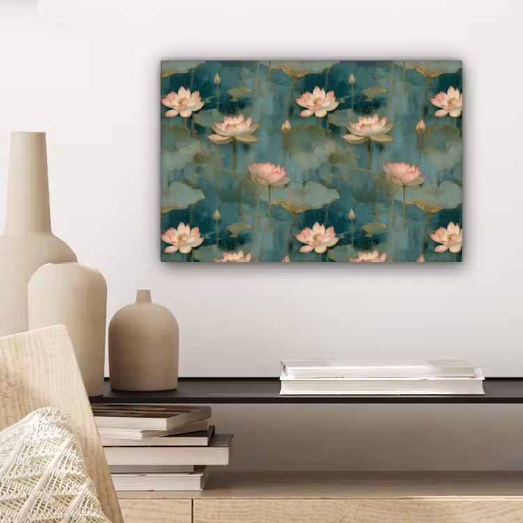 Botanisch - Bloemen - Roze canvas 2cm klein 34 -sfeer6