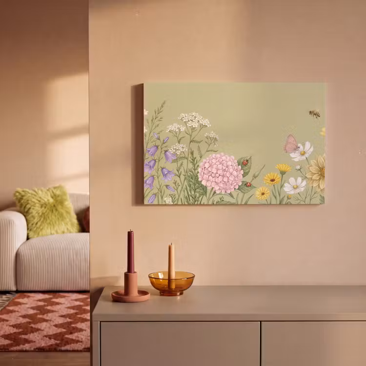 Botanisch - Bloemen - Kleurrijk canvas 2cm klein -sfeer1
