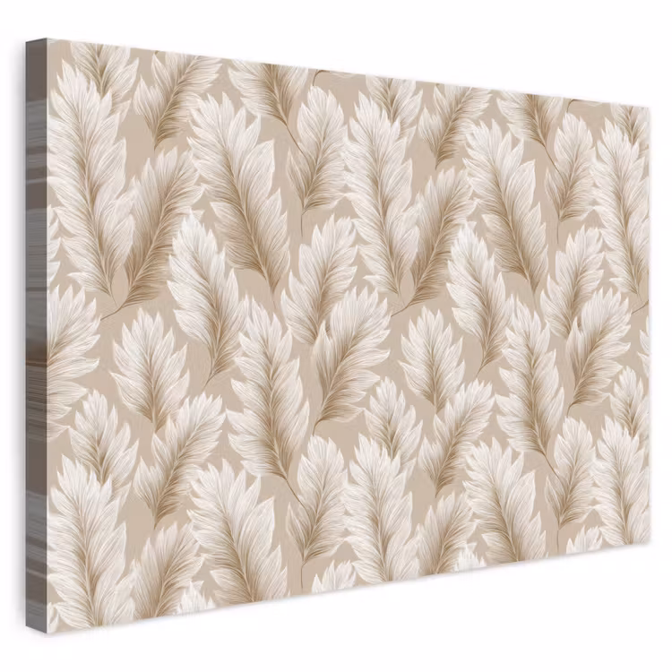 Botanisch - Patroon - Beige canvas 2cm klein 34 -3d
