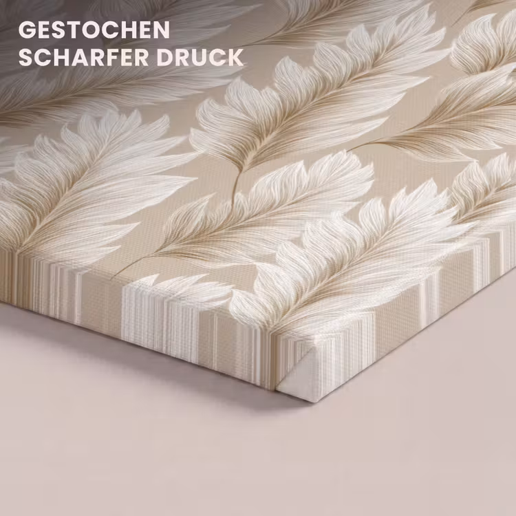 Botanisch - Patroon - Beige canvas 2cm klein 34 -closeup_print_DE