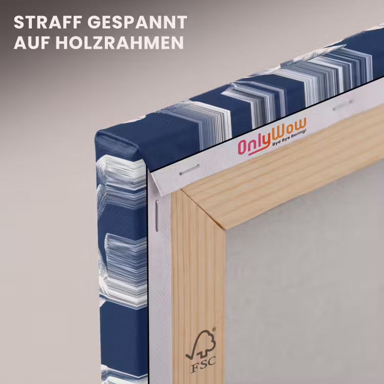 Botanisch - Patroon - Blauw canvas 2cm klein 34 -uniquesellingpoint_afwerking-onlywow_DE