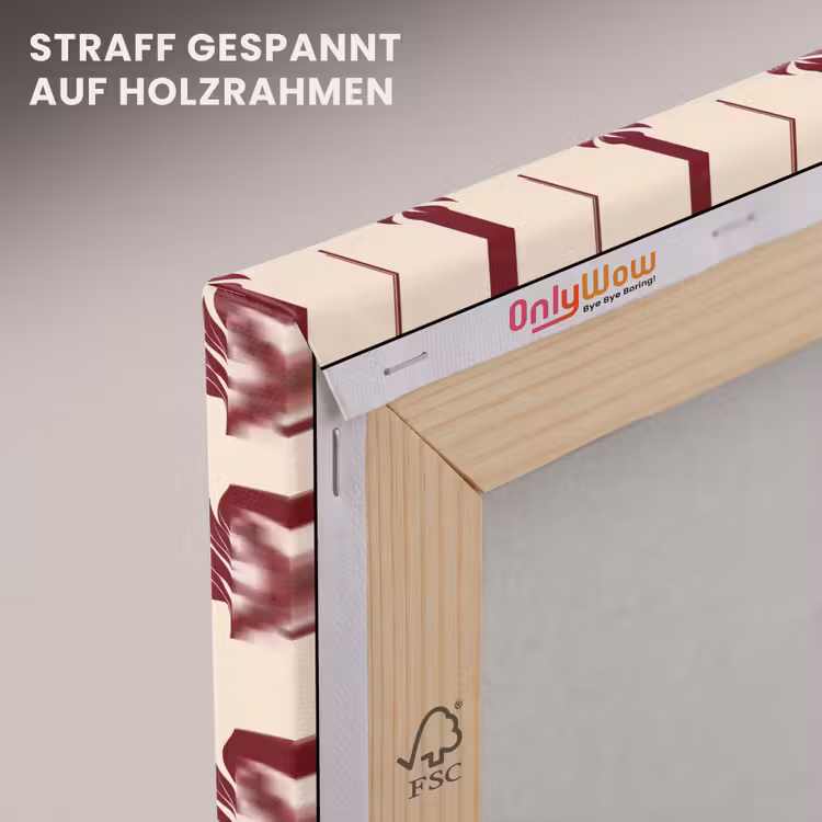 Botanisch - Patroon - Bordeaux canvas 2cm klein 34 -uniquesellingpoint_afwerking-onlywow_DE