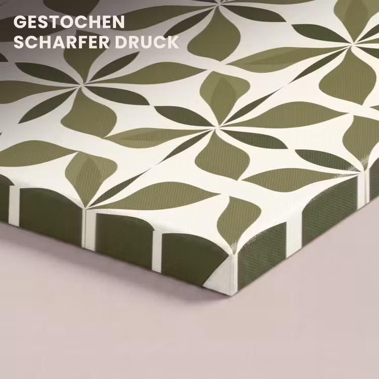 Botanisch - Retro - Groen canvas 2cm klein 34 -closeup_print_DE