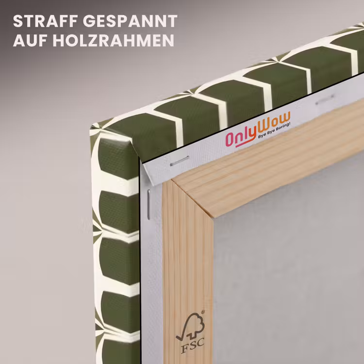 Botanisch - Retro - Groen canvas 2cm klein 34 -uniquesellingpoint_afwerking-onlywow_DE