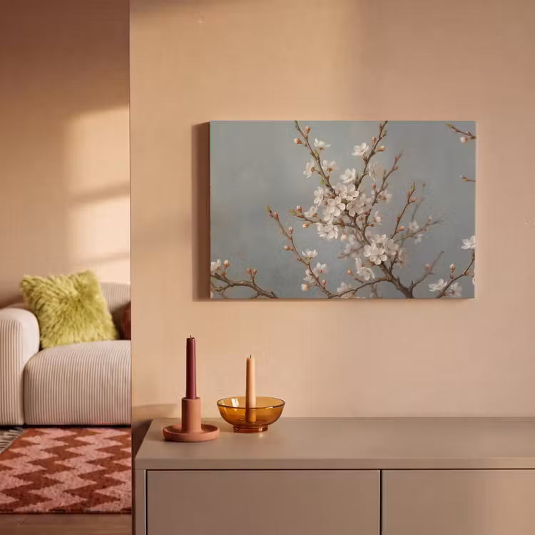 Botanisch - Stilleven - Blauw canvas 2cm klein -sfeer1