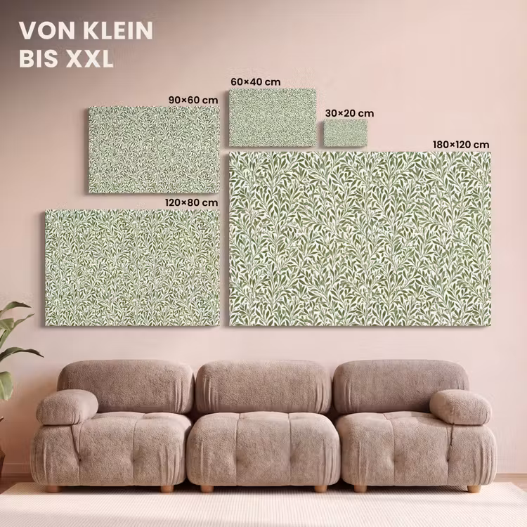 Botanisch - Takken - Groen canvas 2cm klein 34 -Xsfeer8_DE