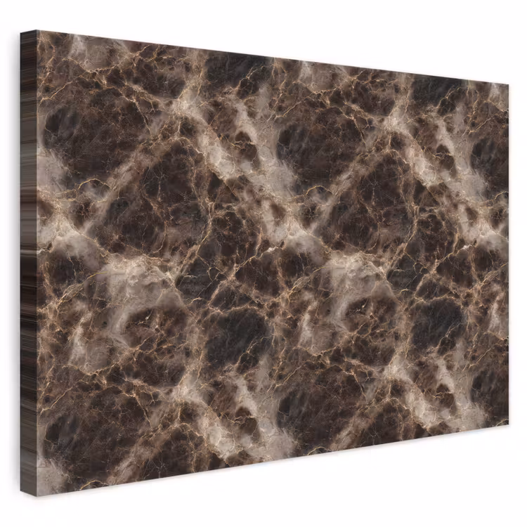 Bruin - Goud - Marmer canvas 2cm klein 34 -3d