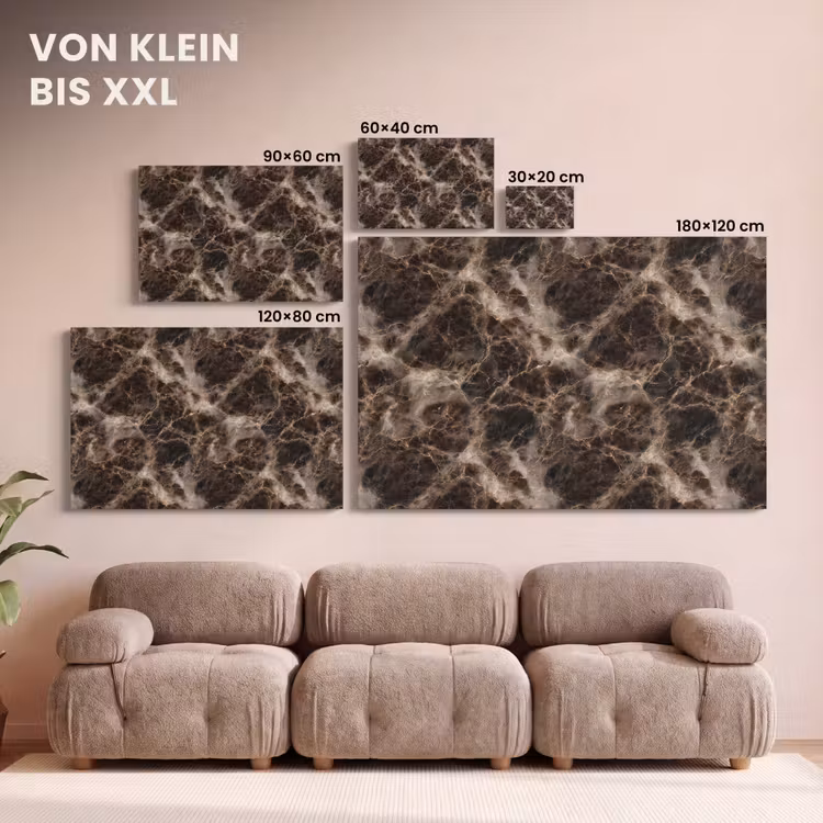 Bruin - Goud - Marmer canvas 2cm klein 34 -Xsfeer8_DE