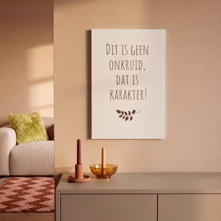 Bruin - Minimalistisch - Quote - Zomer canvas 2cm klein -sfeer1