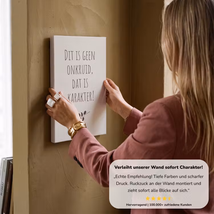 Bruin - Minimalistisch - Quote - Zomer canvas 2cm klein -Xsfeer7_DE