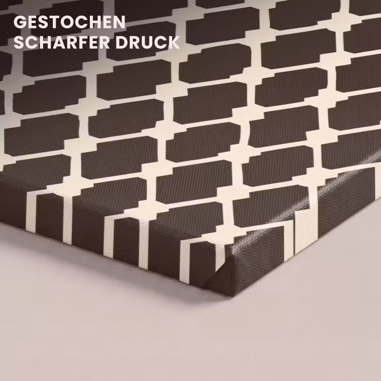 Bruin - Ruitpatroon - Geometrisch canvas 2cm klein 34 -closeup_print_DE