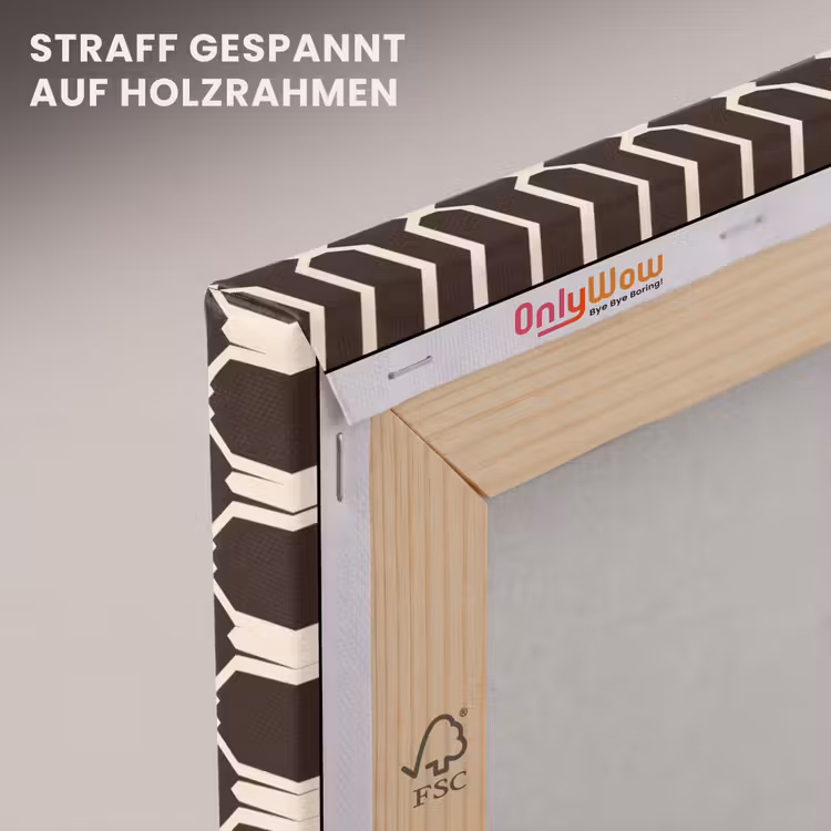 Bruin - Ruitpatroon - Geometrisch canvas 2cm klein 34 -uniquesellingpoint_afwerking-onlywow_DE
