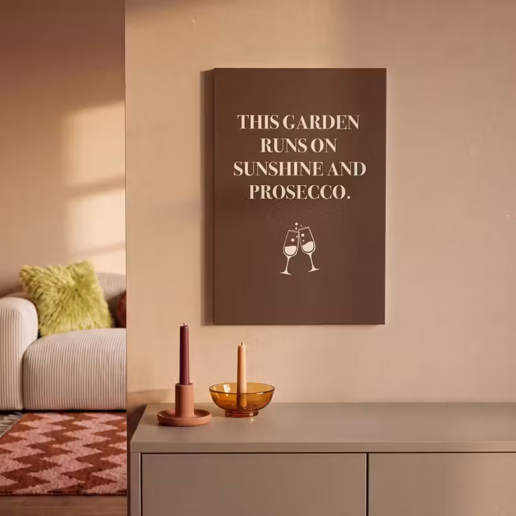 Bruin - Zomer - Quote - Drinken canvas 2cm klein -sfeer1