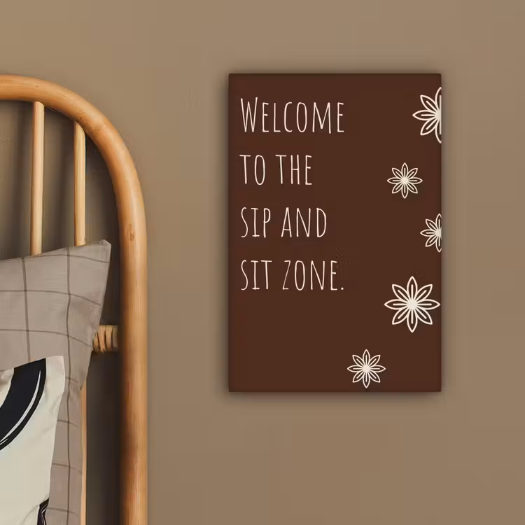 Bruin - Quote - Bloemen - Zomer canvas 2cm klein -sfeer6