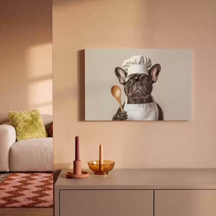 Bril - Hond - Kok canvas 2cm klein -sfeer1