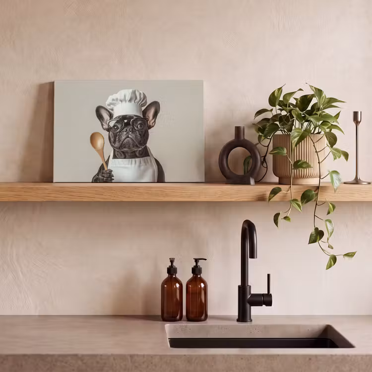 Bril - Hond - Kok canvas 2cm klein -closeup_print_DE