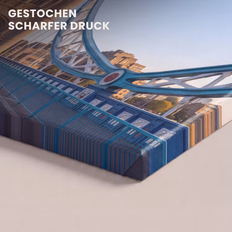 Brug - Toren - Architectuur - Klassiek - Blauw canvas 2cm klein -closeup_print_DE