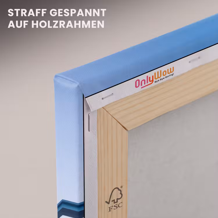 Brug - Toren - Architectuur - Klassiek - Blauw canvas 2cm klein -uniquesellingpoint_afwerking-onlywow_DE
