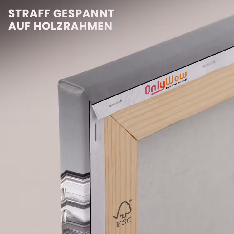 Fontein - Beelden - Architectuur - Zwart-wit canvas 2cm klein -uniquesellingpoint_afwerking-onlywow_DE