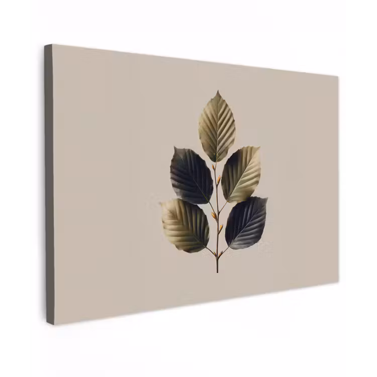 Beukenbladeren - Bruin - Groen - neutraal canvas 2cm klein -z3d