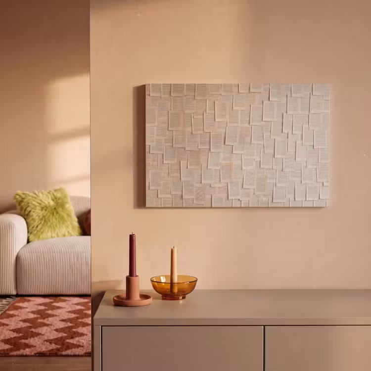 Boekpagina - Collage - Literatuur - Vintage - Beige canvas 2cm klein -sfeer1